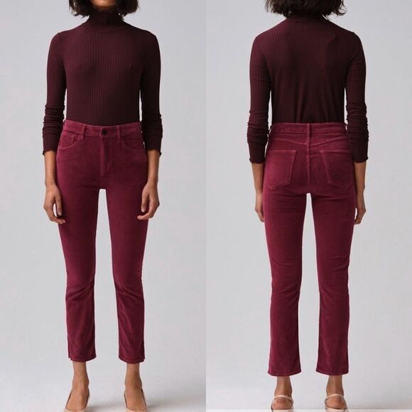 -3x1 NYC Women's Velvet Higher Ground Merlo Pants NWT